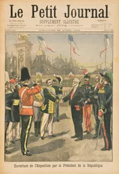 Inauguración de la Exposición Universal de 1900 por el Presidente de la República, París, ilustración de 